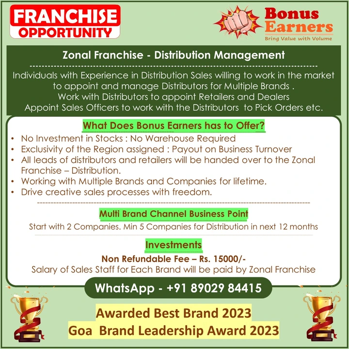 Zonal Franchise uploaded by business on 3/4/2023