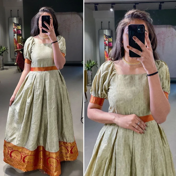 Silk gown uploaded by GS TRADERS on 3/4/2023