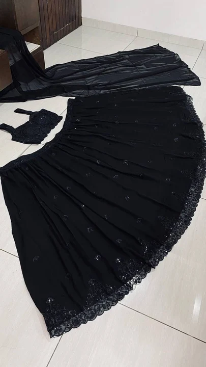 Black saree uploaded by GS TRADERS on 3/4/2023