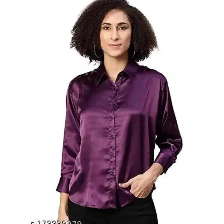 New satin girl shirt in various colours and sizes  uploaded by business on 3/4/2023
