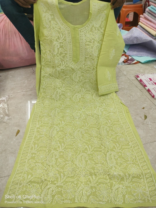 Voil Cotton Front Jaal Kurti  uploaded by Lucknowi_Nizami_Fashion on 3/4/2023