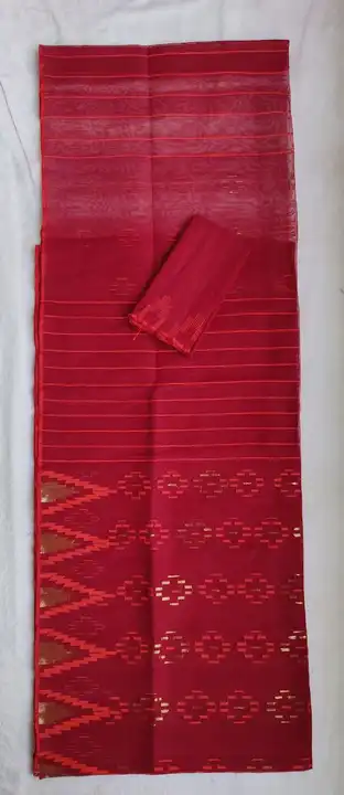 Bangladash er Half-Silk Dhakai Jamdani saree.
With blouse pc. 
Wholesale Price - uploaded by Shree's collection on 3/4/2023