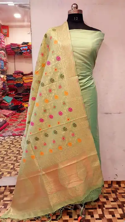 Banarasi suit  uploaded by Z i silk fabrics on 3/4/2023