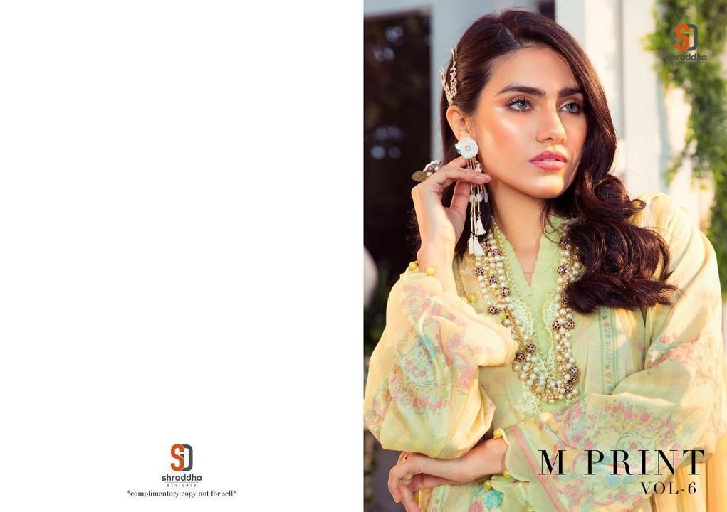 Post image *SHARADDHA DESIGNER* is happy to announce the launch of new LAWN catalog.                             


📒 Catalogue Name :- *M PRINT VOL-6*

                🔻Description🔻

🔹Top: LAWN COTTON PRINTED HEAVY EMBROIDERY

🔹Bottom-  2 DESIGN SEMI LAWN PRINRED/ 2 DESIGN WORK

🔹Dupp: CHIFFON PRINTED

🔹Beautiful : 4 DESIGNS
      
 *COMPANY RATE :-799*

*FULL SET PM *

Regards,
SHARADDHA DESIGNER
9557304929


FIRST COME FIRST DISPATCH