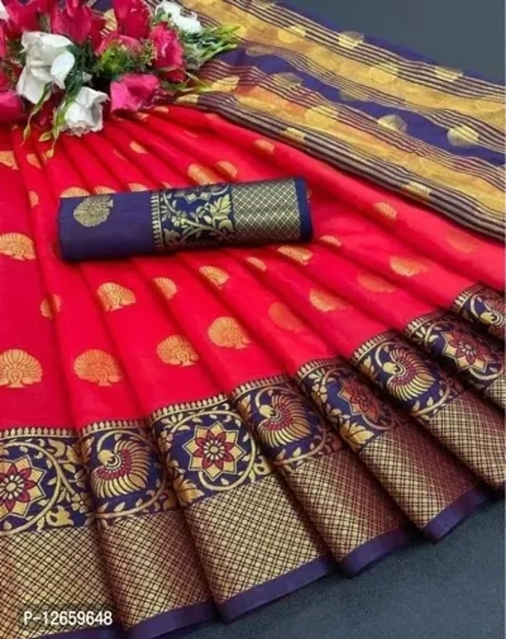 Cotton Silk Ethnic Motif Jacquard Border Sarees with Blouse Piece

 Fabric:  Cotton Silk

 Type:  Sa uploaded by Digital marketing shop on 3/4/2023