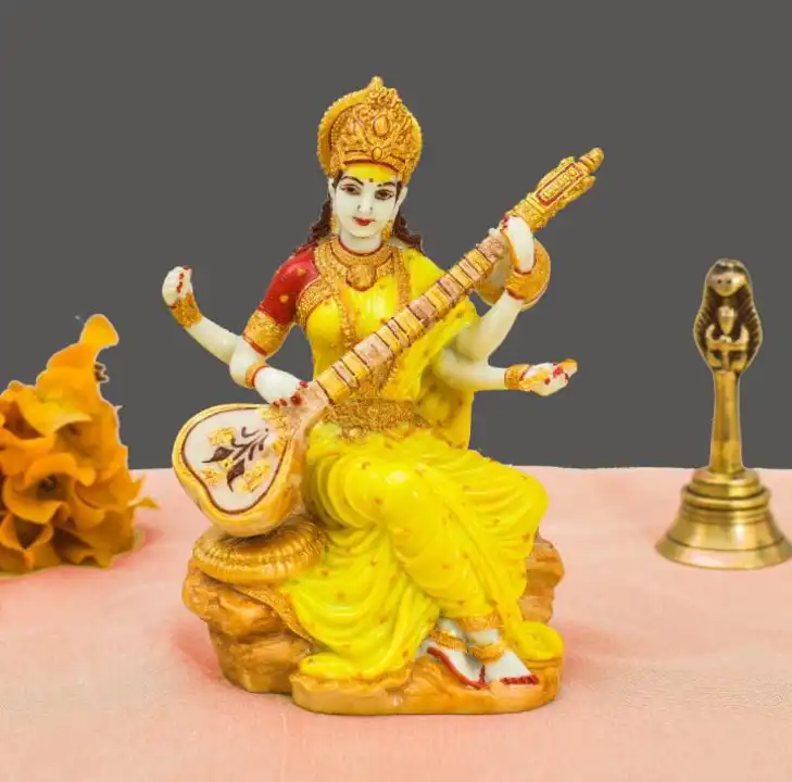 Archna handicraft polyresin sarswati idol for Pooja room gift item and decorative item  uploaded by business on 3/5/2023