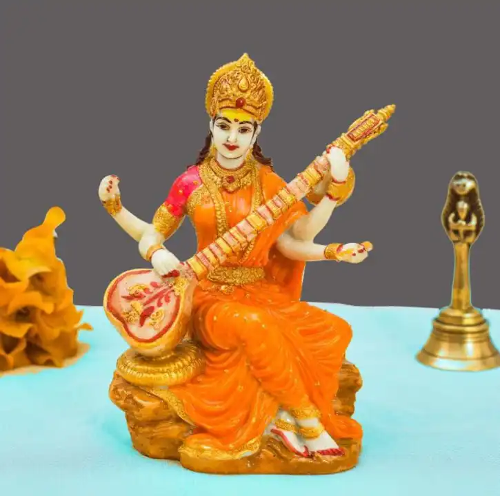 Archna handicraft polyresin sarswati idol for Pooja room gift item and decorative item  uploaded by business on 3/5/2023