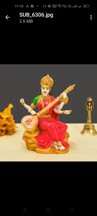 Polyresin sarswati idol  uploaded by Archna handicraft on 3/5/2023