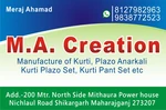 Business logo of M.A. Creation