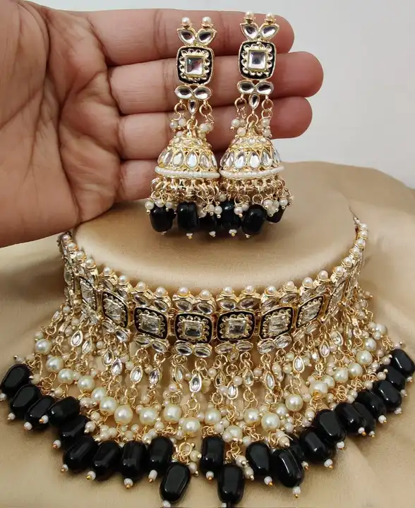 Heavy Kundan-Beads Choker Sets...  uploaded by Zihiki Bazar  on 3/5/2023