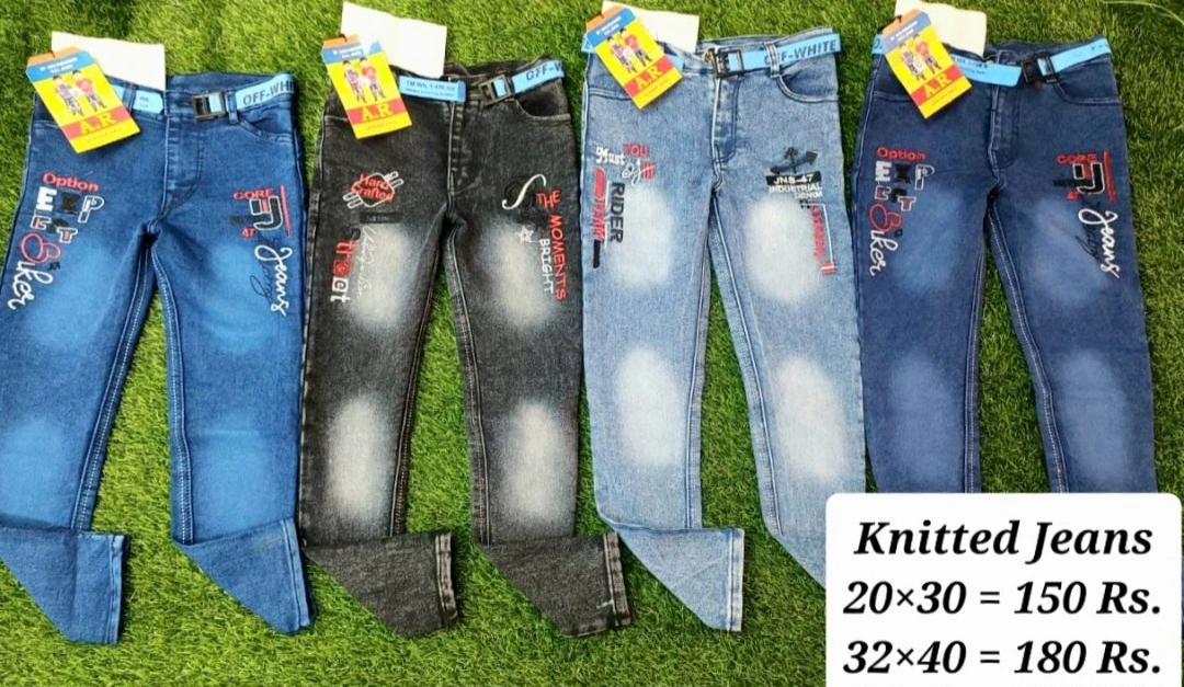 32×40 Kids Knitting Jeans uploaded by RISHABH TRADERS on 3/5/2023