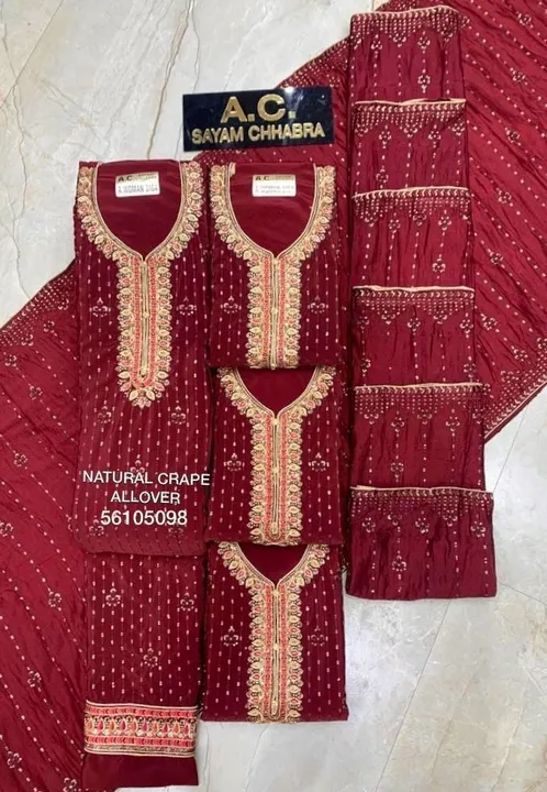 Fancy pure silk suit uploaded by Rayan embroidery on 3/5/2023