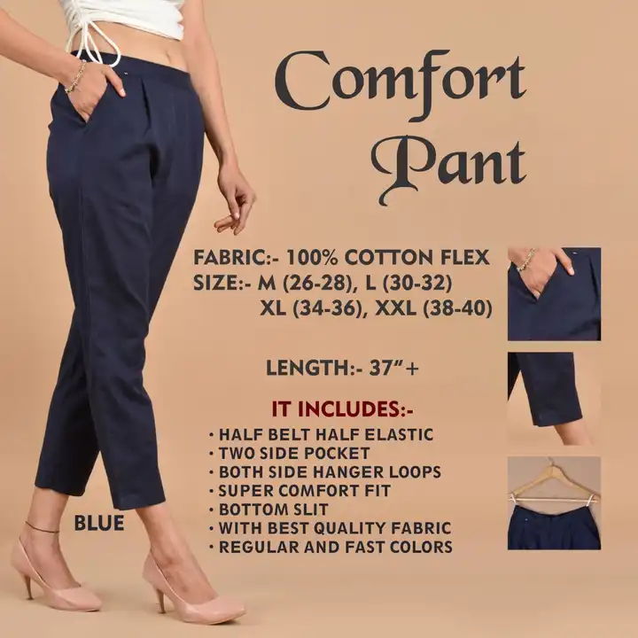 Women cotton flex pant  uploaded by Aleexa Outlet on 5/29/2024