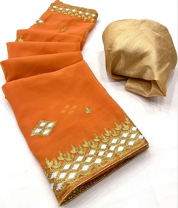 Georgette saree  uploaded by SAURYA LIFE STYLE on 3/5/2023