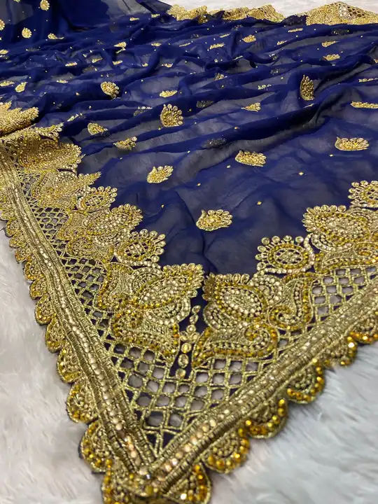 Georgette work saree  uploaded by SAURYA LIFE STYLE on 3/5/2023