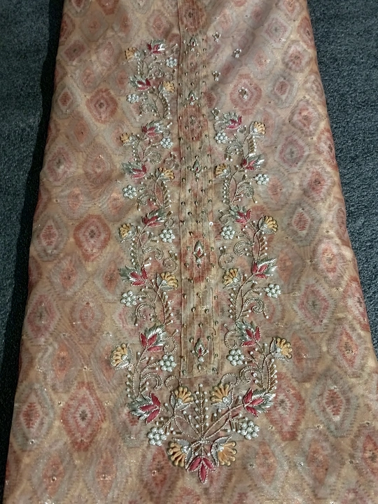 Embroidery neck tie  uploaded by Mk zari art on 3/5/2023