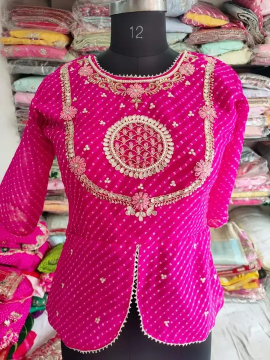 Gota patti embroidery neck  sell price 899 uploaded by business on 3/5/2023