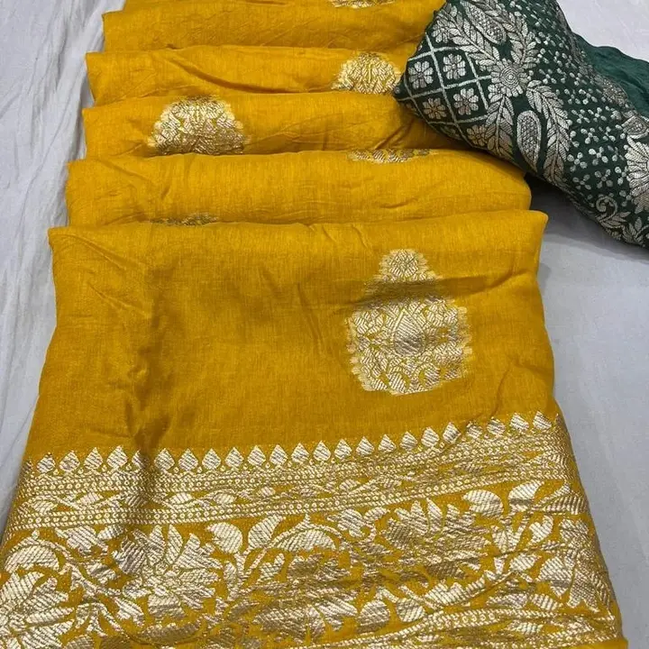 Post image Hey! Checkout my new product called
Pure rasiyen banarsi dola silk saree .