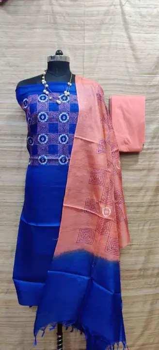 Cotton by cotton with embroidery work suits  uploaded by Osama handloom on 3/5/2023