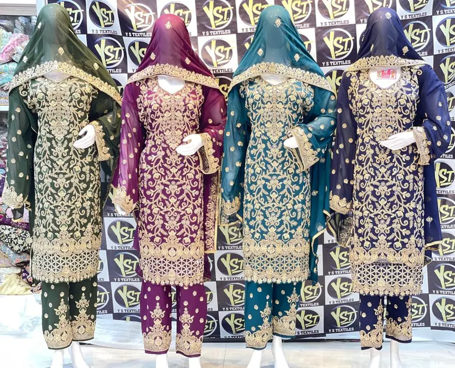 Post image I want 50+ pieces of Pakistani dress material at a total order value of 1000. Please send me price if you have this available.