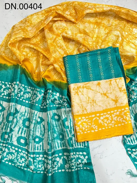 Katan silks batik print suits  uploaded by M S handloom  on 3/5/2023