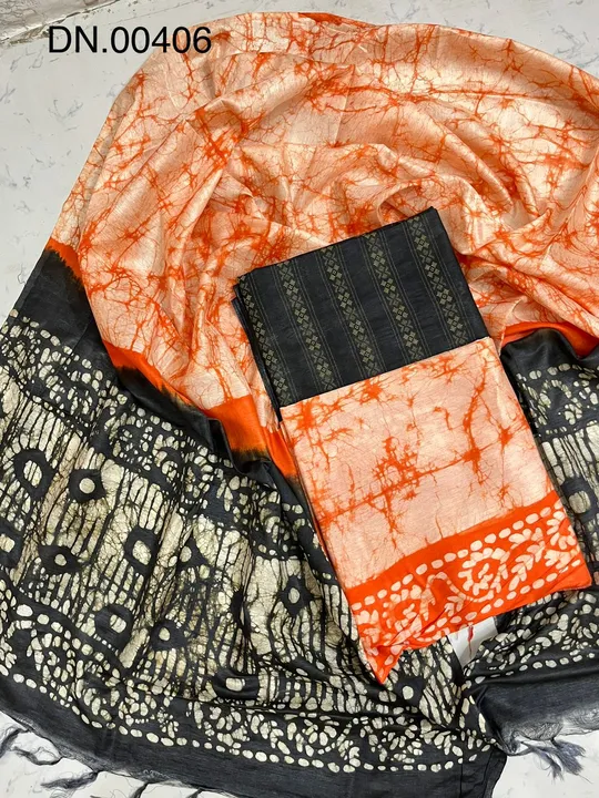 Katan silks batik print suits  uploaded by M S handloom  on 3/5/2023