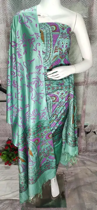 Katan Salab Semi Silk Suits With Madhubani Print uploaded by Salman Handloom on 3/5/2023