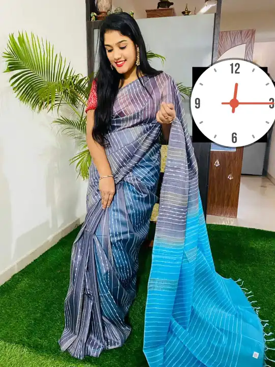 Kota Viscose Silk Saree With Weaving Strips Body
 uploaded by Salman Handloom on 3/6/2023