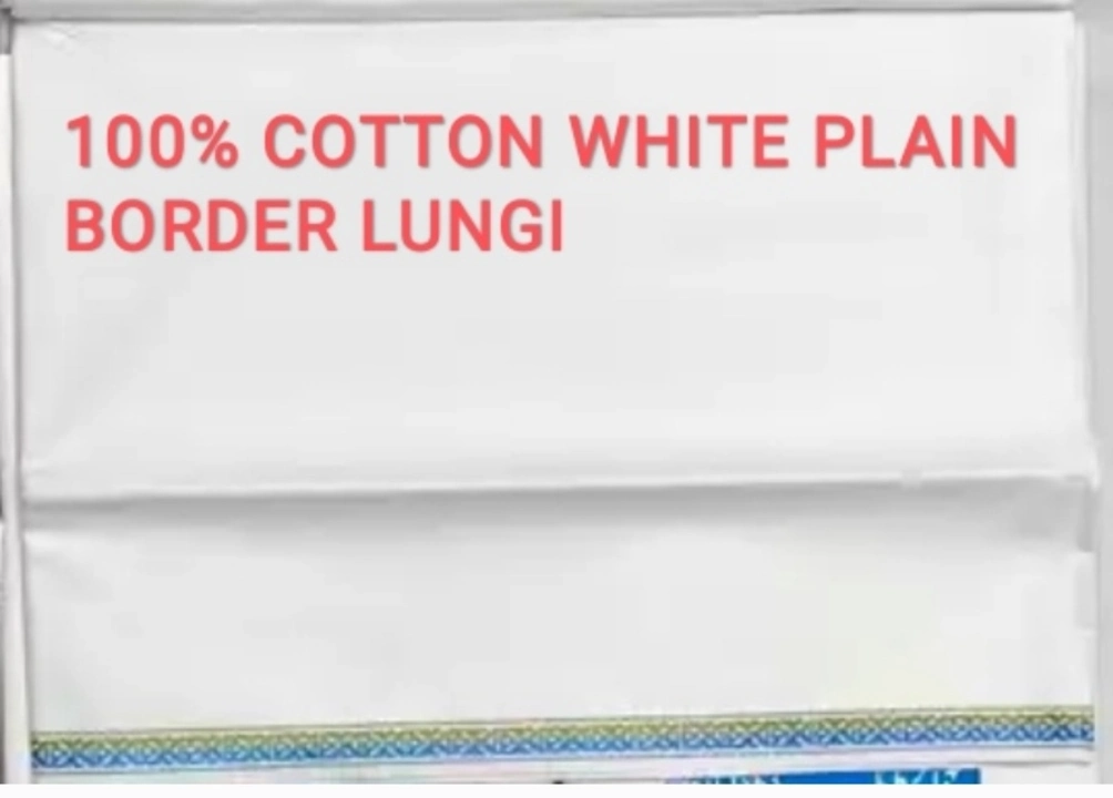 Cotton white plain lungi uploaded by Ayyappa textiles on 3/6/2023