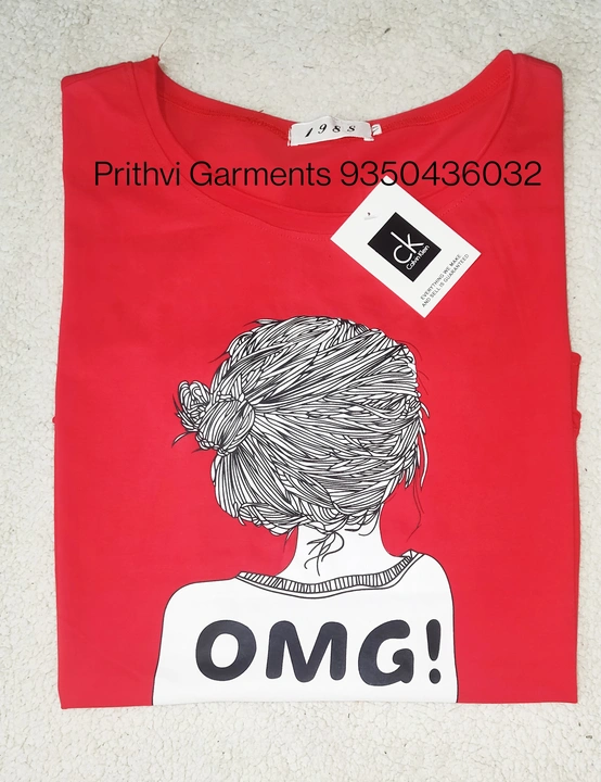 Ladies tshirt  uploaded by Prithvi garments on 3/6/2023