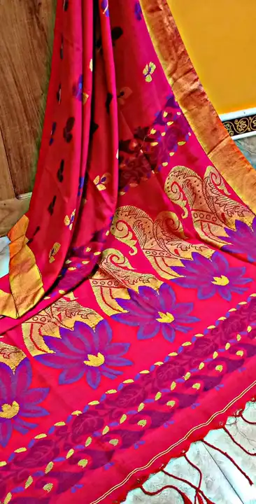 Pure Cotton Hand Work Sharee uploaded by Maa Kali Sharee Center on 3/6/2023