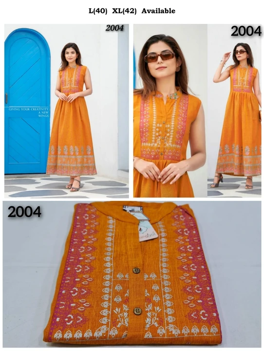 Exclusive Rayon Gown with Foil Print  uploaded by Vihu fashion on 3/6/2023