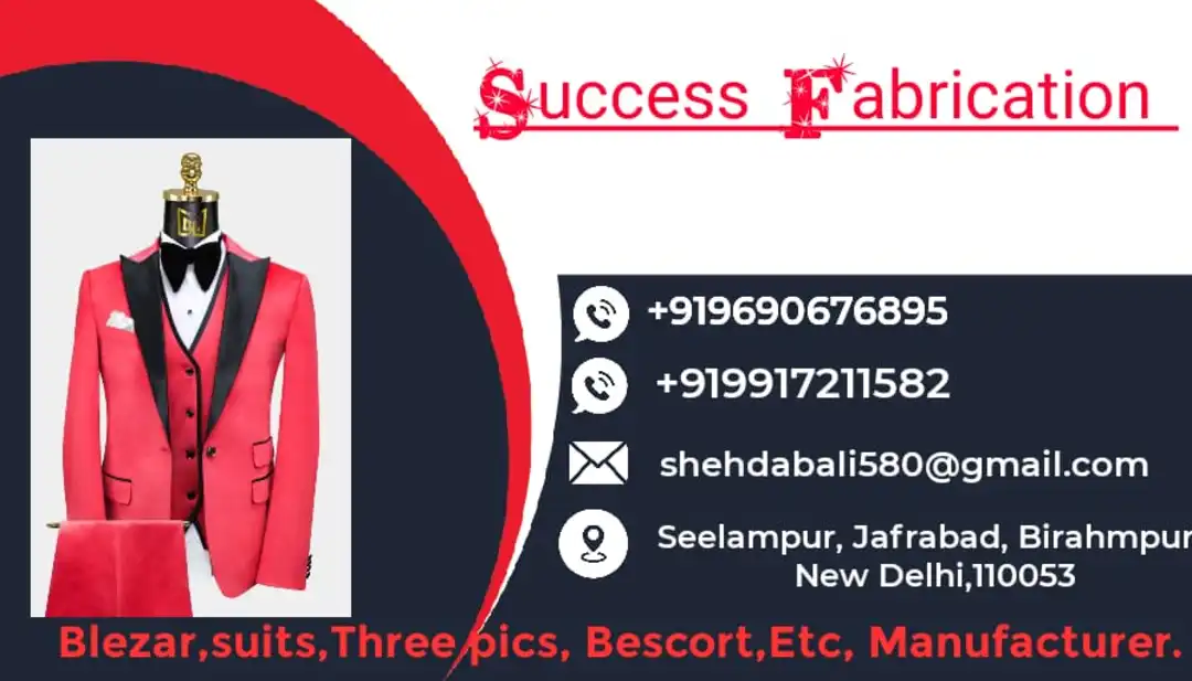 Visiting card store images of Success fabrication