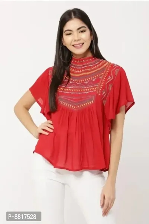 Classic Cotton Blend Embroidered Top For Women   uploaded by business on 3/6/2023