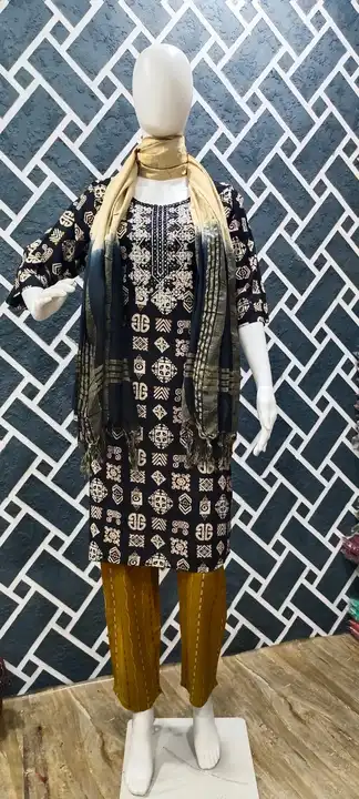 Kurti with pant with dupatta  uploaded by S.NARESH KUMAR  on 3/6/2023