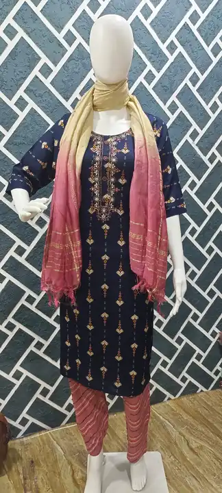 Kurti with pant with dupatta  uploaded by S.NARESH KUMAR  on 3/6/2023