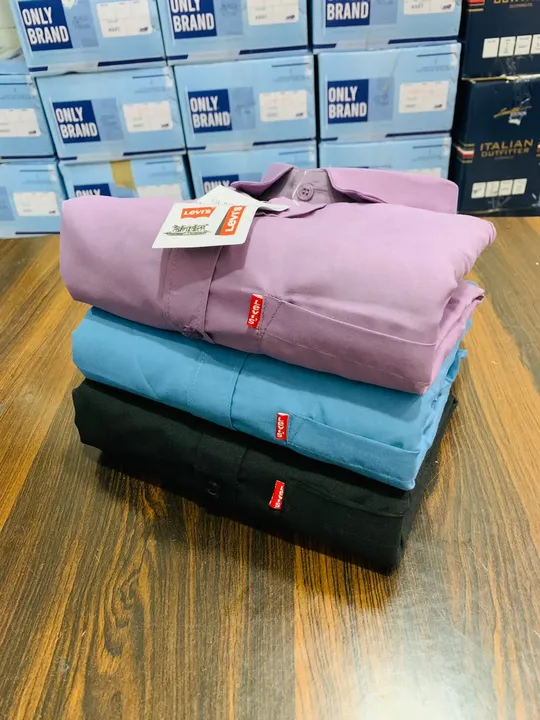 Levi's luxury colors plain formal party wear shirts for men's  uploaded by Panther garments - manufacturing  on 3/6/2023