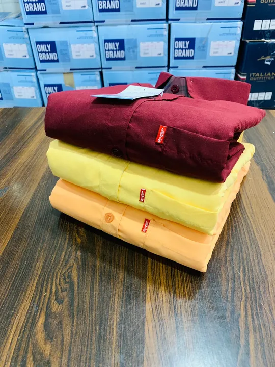 Levi's luxury colors plain formal party wear shirts for men's  uploaded by Panther garments - manufacturing  on 3/6/2023