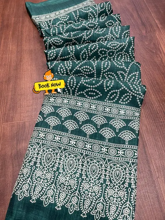 Print saree  uploaded by Trupti Creation on 3/6/2023