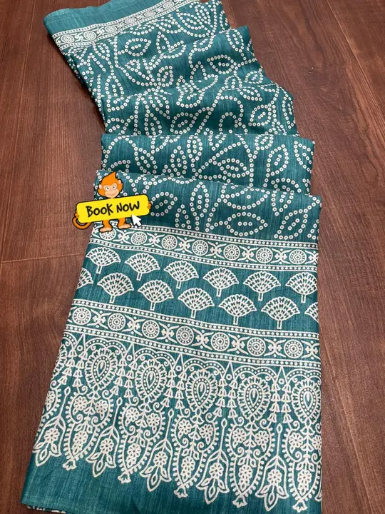 Print saree  uploaded by Trupti Creation on 3/6/2023