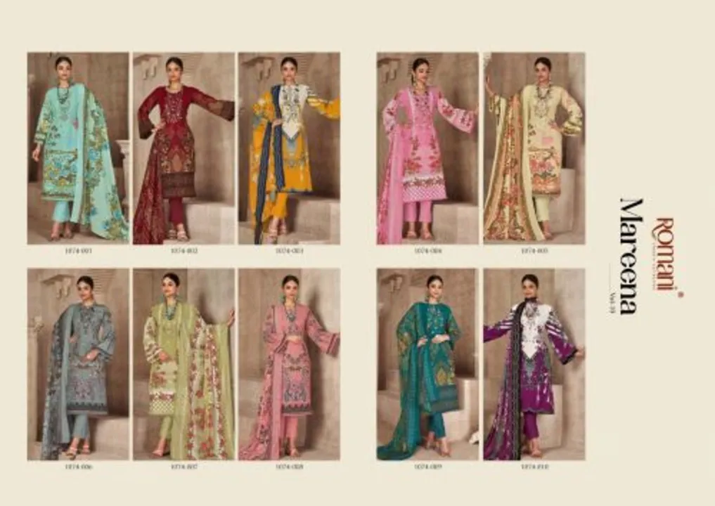 Romani Mareena Vol 10 Fancy Cotton Dress Material Collection uploaded by Cottonduniya on 3/6/2023