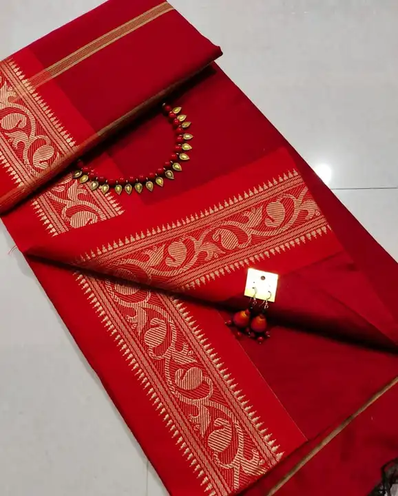 Cotton salk  saree uploaded by Matri Saree Center on 3/6/2023