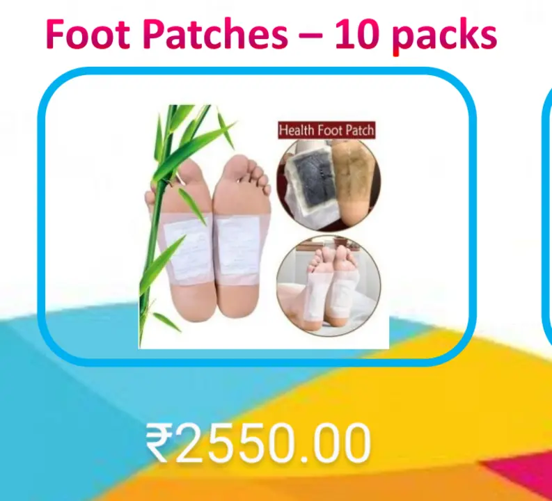 Foot Patches 10 packs (pure Ayurvedic) uploaded by Dhanvika Online Store on 3/6/2023