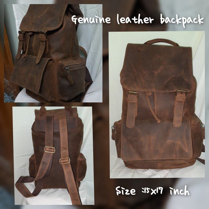 Leather backpack uploaded by Prathamtrends on 2/24/2021