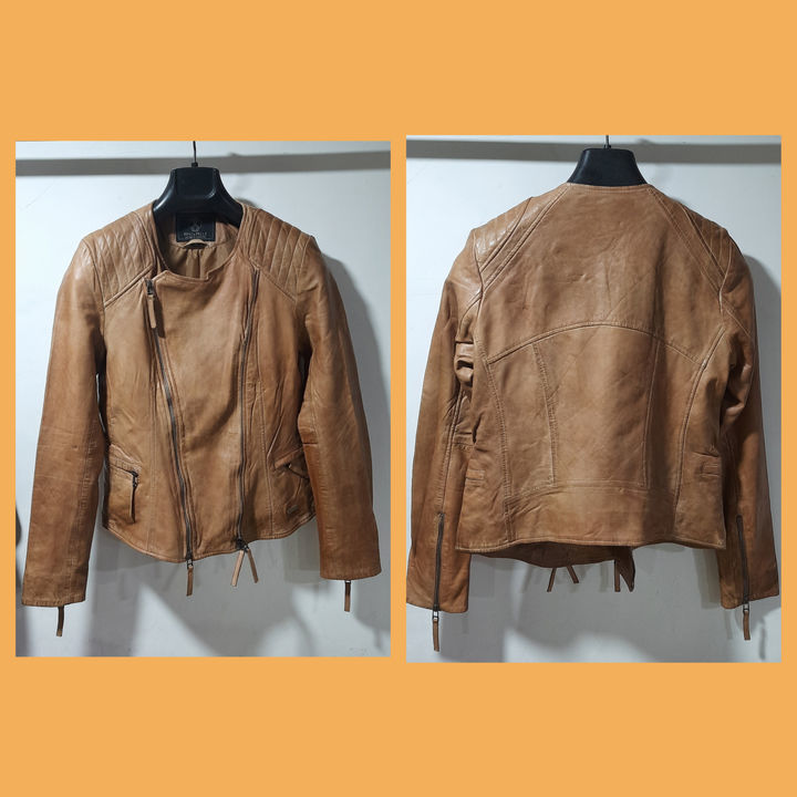 Ladies lamb leather jacket  uploaded by Prathamtrends on 2/24/2021