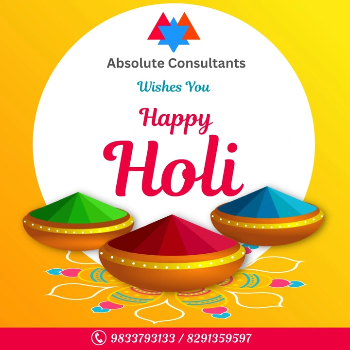 Post image May the canvas of your life be filled with the colours of love, happiness, prosperity, and good health. Wishing all of you a very Happy Holi.

#holi  #holifestival #HoliCelebration #absoluteconsultants #isocertification