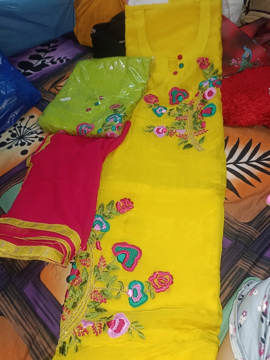 Post image Unstitched suit price1800rs