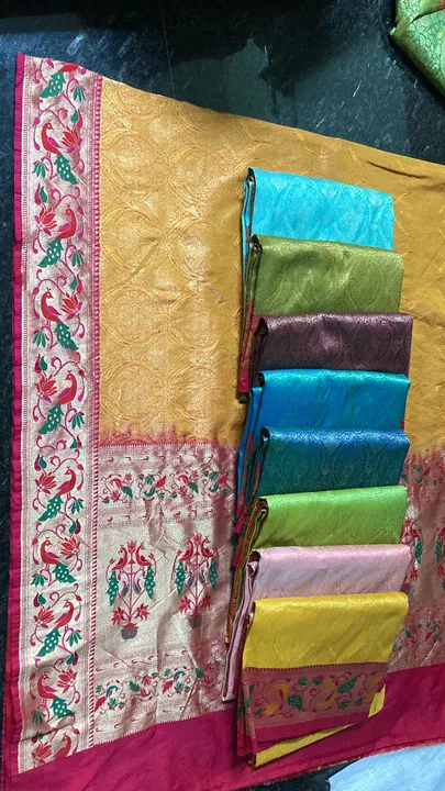 Art silk Satan saree  uploaded by Banarsi saree manufacturer on 3/7/2023