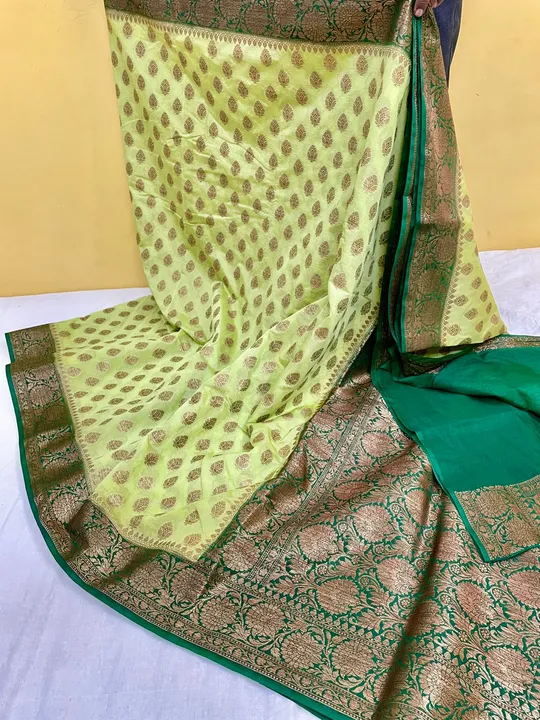 Banarasi semi georget soft silk sarees uploaded by Ahmad silk fabric on 3/7/2023