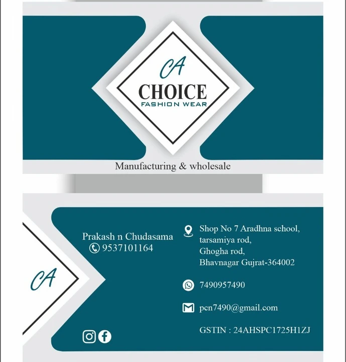Visiting card store images of Choice fashion Wear